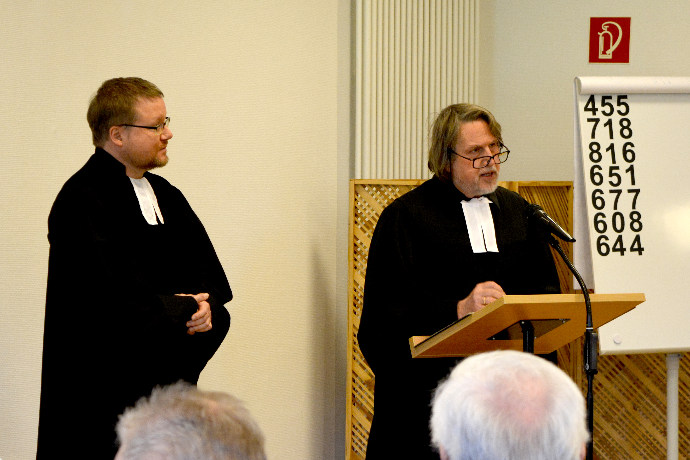 Pfarrer Joachim Geis und Prädikant Dr. Stephan Saffer hielten gemeinsam die Predigt.